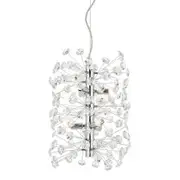 Telbix Lighting Lerida 16 Light Crystal Bloom Cylinder Vertical Pendant Light