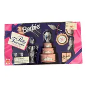 VTG Barbie Pretty Treasures Wedding Set 14982 Cake Cups Plates Server Napkins