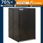 Single Wheelie Bin Shed Black 70x80x117 cm Outdoor Storage Garden Furnitur 19860
