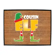 Elf Cousin - Funny Novelty Doormat Man Cave Floor mat