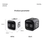 Portable Cube Timer Sensor Rotating Timer Count Up/Down Function Clo