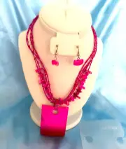 New Fashion Jewelry Women's Earrings/Necklace Gift Set Island Casual MOP Shell