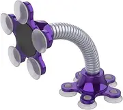 Cell Phone Stand for Desk | Universal Adjustable Holder for Office, Bedsite & Car | 360 Degree Foldable & Flexible Aluminium Arm | Secure Attachment Through 5 Powerful Suction Cups [Purple]