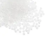 3000pcs ABS Half Pearl Beads 4mm Flat Back Imitation Pearl White