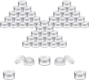 3 Gram Jar, 3 ML, Clear, 50 Pk, BPA Free, Cosmetic Sample Empty Container, Plast