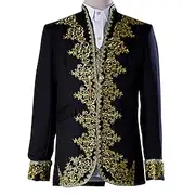 Baroque Victorian Medieval 18th Century Napoleon Jacket Coat Pants Circus Jacket Cosplay Costume Blazer Jacket Pants Tuxedo Suits Blazers Tailcoat Men's Cost