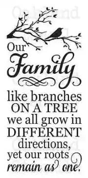 STENCIL**Our Family like branches tree**12x24 for Painting Signs Wood Canvas