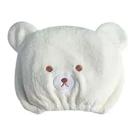 Bear Hair Towel - Cute Bear Hair Wrap Towel Hat | Kids Bear Shaped Towel Hat for Hair Drying | Soft Cartoon Bear Design Hair Drying Hat | Elastic Shower Hat Quick-Drying Towel Cap for Adult Kids