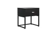 HomeStar Fore Bedside Nighstand Side Table W/ 1-Drawer - Black