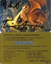 Hildebrandt Brothers LOTR - "Smaug" signed Phone Card [#'d to 250]