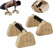 Zekroh Solid Wooden Push Up Bars, 30CM Anti-Slip Push-Up Handles With Non-Slip Base, Home Workout Equipment for Men Strength Training, Planks Calisthenics, Fitness, Handstand Bars