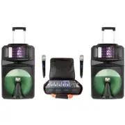 VOCOPRO BAND-GO Complete PA 15" Speaker System, Wireless Mics & Built-in Lights