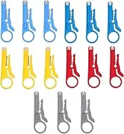 15pcs Mini Wire Stripper Network Wire Stripper Punch Down Cable Cutter for Network Wire Data Cable Telephone Cable Computer UTP Cable Mixed Color