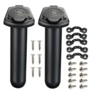 2 Pack Kayak Deck Flush Mount Fishing Rod Holders and Cap Cover for Boat, Can...