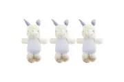 3x Ingenuity Sylvi Stuffed Animal Bunny Rabbit Squeak Toy Baby Toddler Kids 0m+
