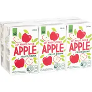 Woolworths Lunch Box Poppers Apple 35% Fruit Drink 250mL x 6 pack