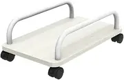 PC Stand CPU Stand Portable Moveable PC Host Holder Office Desktop PC Case Base with 4 Rolling Caster Wheels Gaming PC Holder CPU Tower Stand(White)