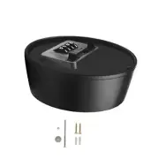 Password Storage Box Circular Key Safe Wall Mount Box Adhesive Security