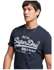 [Superdry] Vintage Logo T-shirt in Eclipse Navy