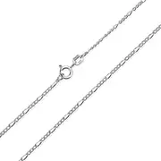 [Bling Jewelry] Unisex Thick or Thin Strong Solid Yellow Gold Overlay.925 Sterling Silver Figaro Link Chain Necklace For Men Women 14-24 Inch
