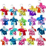Rainbow Push Pop Fidget Toy，Running Amongs Mine World Double Heart Shape Fidgets Toys Bubble Wrap Pop Anxiety Stress Reliever Office Desk Tool(3pcs-a) …