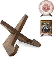 ANBOXIT Plate Holder Display Stand - 4.5 Inch Picture Frame Stand, Wooden Display Stand for Book, Photo, Decorative Plate