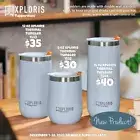 Tupperware Xploris Thermal Tumblers Icelandic Mist Blue set of 3