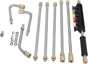 Pressure Washer Extension Wand Stainless Steel Washer with 6 Nozzles Power Cleaning Wand for Car Driveways and More