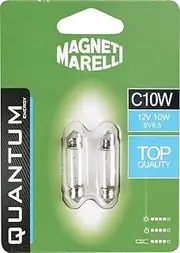 Magnets MARELLI 070.00000000009492 C10W Pair of Bulbs Car Siluro 12V 10W Socket SV8.5