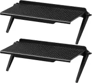 2 Pieces TV Top Shelf Screen Adjustable Monitor 11.8 x 4.7 Inch, Black
