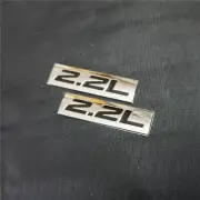 2x 2.2L Black Chrome Silver Metal Sticker Badge Emblem Decal Engine Turbo Diesel (for: Peugeot)