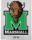 Marshall University Thundering Herd College Decal Die Cut Static Cling Sticker