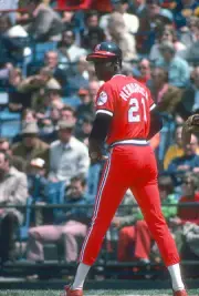 George Hendrick Cleveland Indians bats v the Baltimore Orioles at- 1974 Photo 3