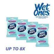 WET ONES SENSITIVE CLEANSING BODY WIPES TOWEL TRAVEL PACK WIPES 2/4/8x