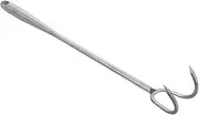 Didiseaon Heavy Duty Stainless Steel Meat Hook for BBQ Grilling and Flipping Portable Food Turner Tool for Outdoor Cooking for Home and Restaurant Use