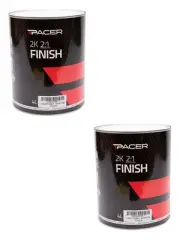 2 x Pacer 2K Factory Vibrant Bright White Paint Finish 4L
