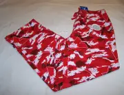 Sydney Swans Logo AFL Mens Camo Printed Flannel Sleep Pants Size S New