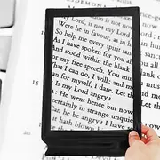 1PCS A4 Magnifier, Professional Large Sheet Magnifying Glass Flexible Optical PVC Practical for Reading Books for Tiny Objects(Black)
