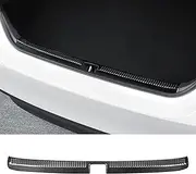 Bercicci Interior Rear Bumper Protector for Toyota Camry 2025 2024 2023 2022 2021 2020 2019 2018 Accessories Stainless Steel Rear Bumper Guard Trunk Sill Protector (Black Brushed)