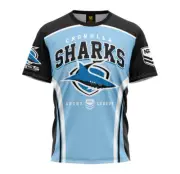 NRL Cronulla Sharks Sideline T-Shirt - KIDS - Sizes 1 - 4