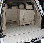 Trunk Mats Compatible with Toyota Land Cruiser 200 7seats Boot Carpets Compatible with Toyota LC200-2007 Styling(White)