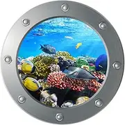 Generic 3D Underwater World Stickers Waterproof Removable Wall Decals Decor for Boys and Girls' Rooms Living Bedrooms