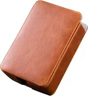 [Lorxilar] Leather Cigarette Case for 20 Cigarettes Portable Cigarette Storage Box for Whole Package Cigarettes,One Size,Yellow
