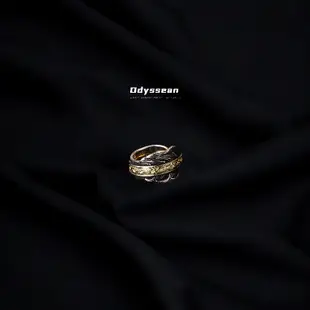 | Odyssean | Ornate Gold and Silver Feather Ring 唐草金銀羽毛戒指