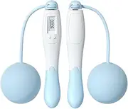 Cordless Jumping Rope, Smart Skipping Rope with Counter, Digital Counting Adjustable Exercise Equipment Home Gym Accessories for Cardio Training Speed Women Men Kids