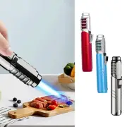 Windproof Refillable Straight Torch Blue Flame Lighter, Brightfire Fire Grill