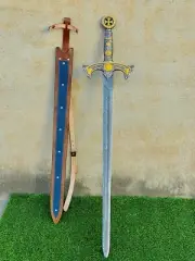 Handmade Damascus MASONIC KNIGHTS TEMPLAR Sacred Holy Sword Ornate MedievalSword