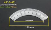 45-0-45 Scale Ruler Sticker Aluminum Arc Scale Angle Ruler Milling Machine Part
