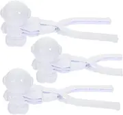 3Pcs Astronaut Shape Snow Lightweight Makers for Fun Outdoor Snowman Building Accessories Safe Plastic for and Random Color