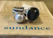 NWT Sundance Catalog Silver Pearl Labradorite “Piccadilly Circus Ring” size 6